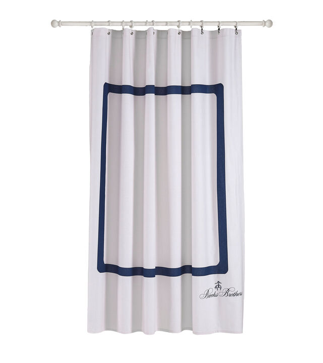 Brooks Brothers Contrast Frame Shower Curtain