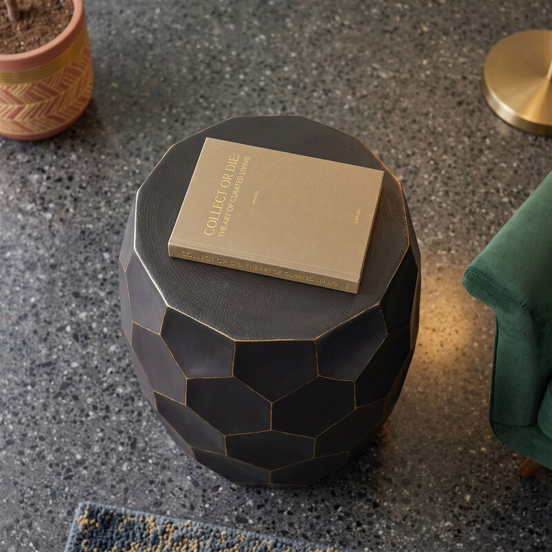 Gevorique Black Geometric End Table image number 3