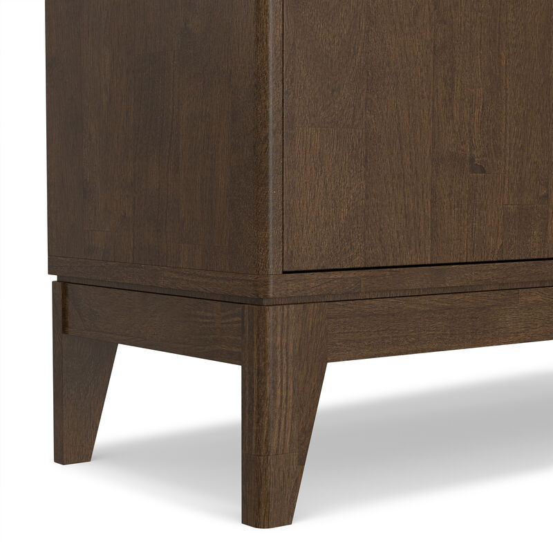 Harper SOLID HARDWOOD 40 inch Wide Mid Century Modern Entryway Storage Cabinet in Walnut Brown image number 9