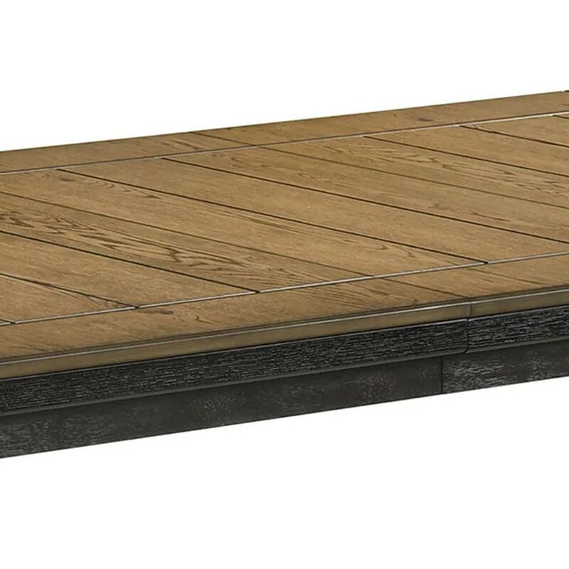 Woodlands 60-78 Inch Counter Height Dining Table, Extendable, Brown Wood