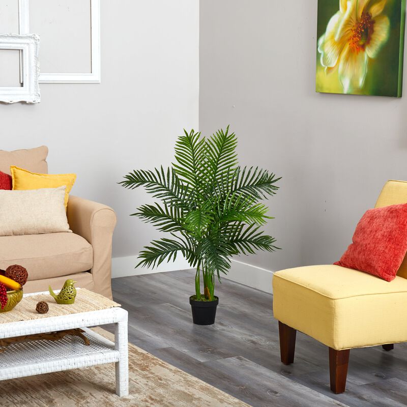 HomPlanti 3.5 Feet Areca Palm Artificial Tree (Real Touch)