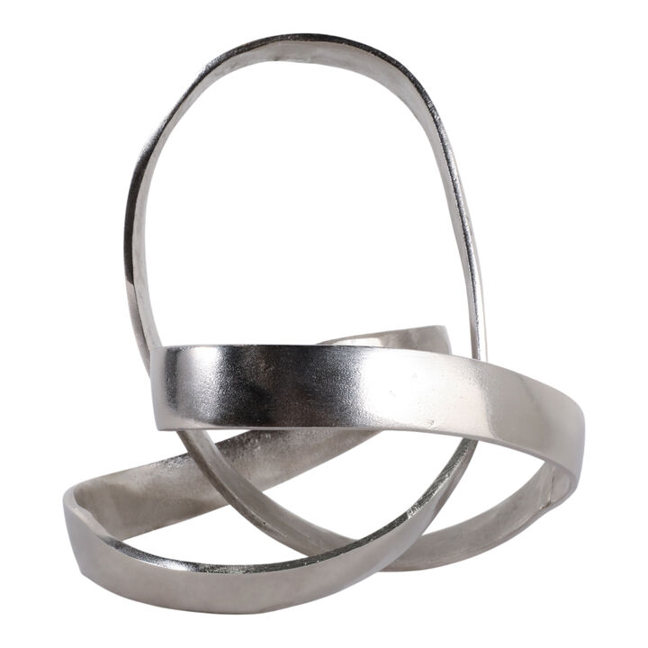 Ec 11.5" Large Metal Knot, Silver
