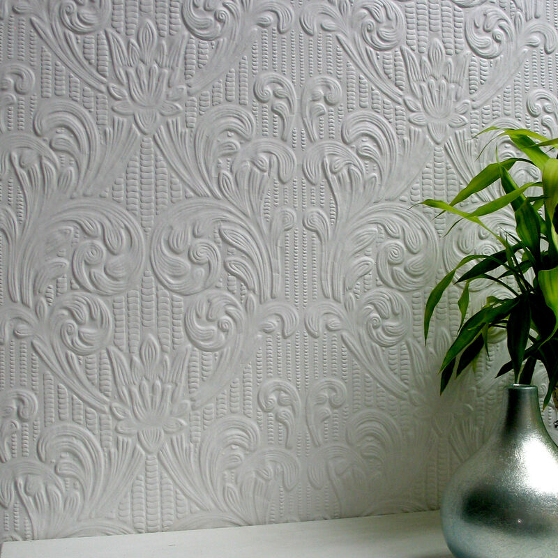 Charles White Paintable Supaglypta Wallpaper image number 0