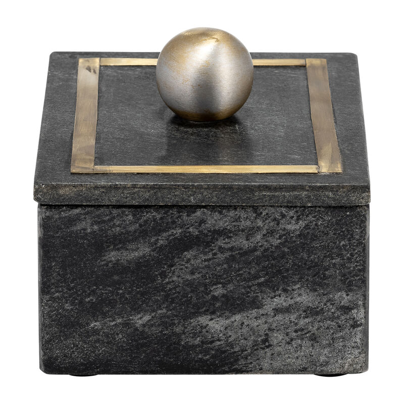 Marble, 7x5 Rectangular Box - Knob, Black image number 3