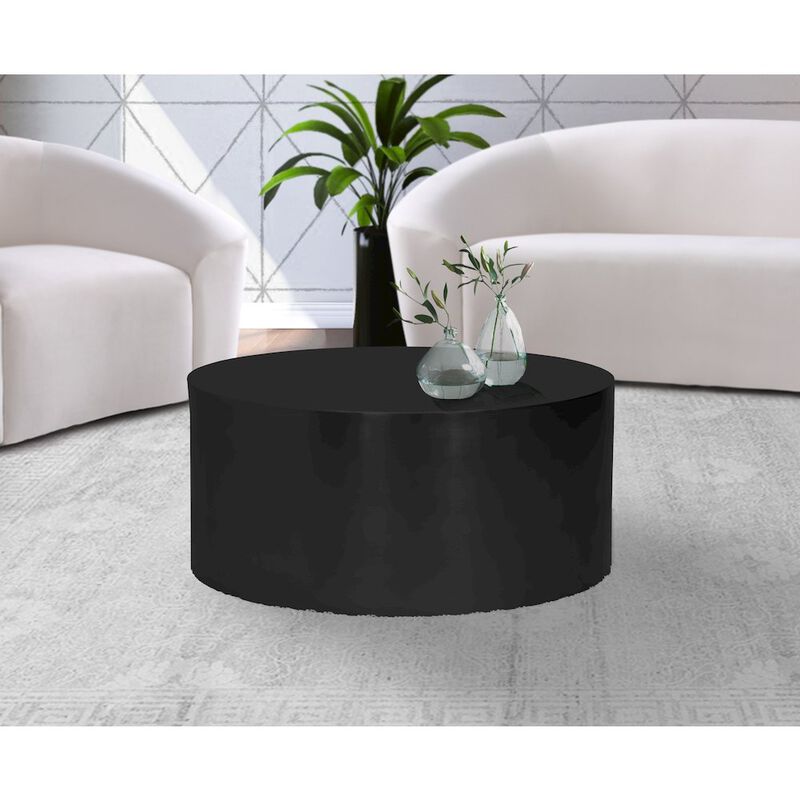 Meridian Furniture Cylinder Matte Black Coffee Table