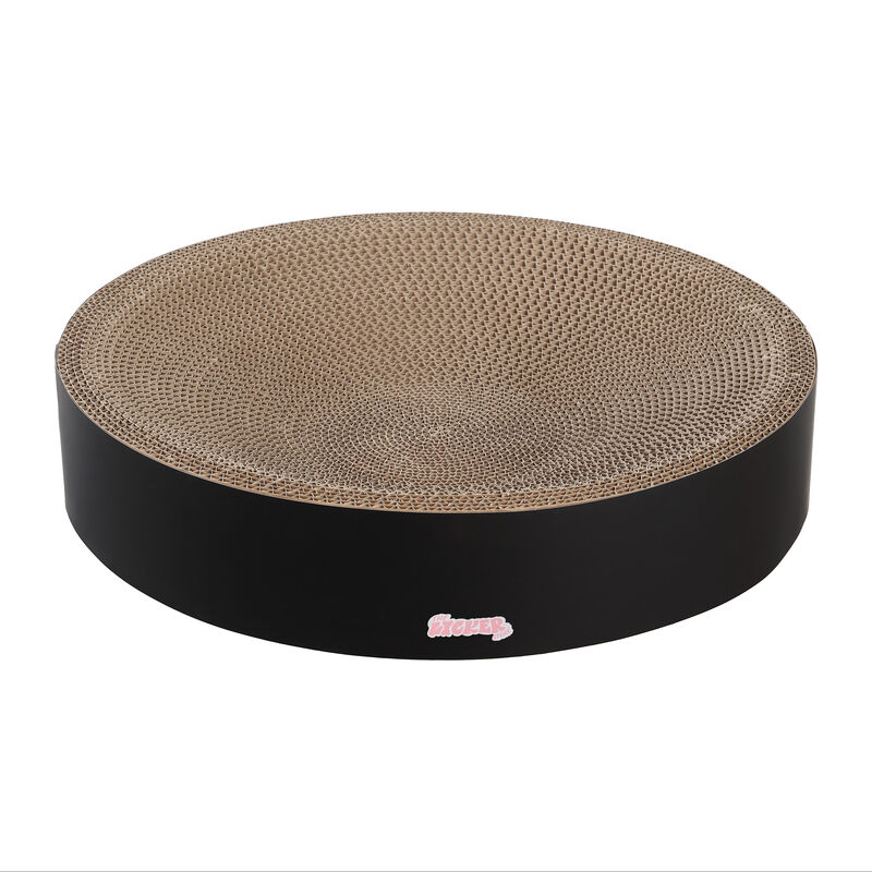 Nelson Modern Cardboard Round Bowl Cat Scratcher with Catnip