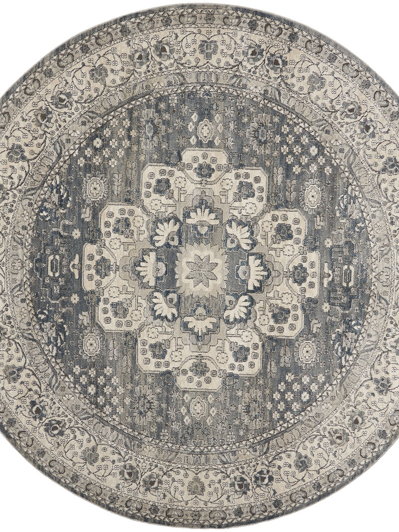 Quarry QUA07 Gray/Ivory 7&rsquo;10&rdquo; x Round Rug image number 0