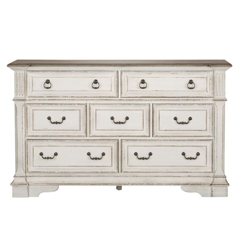 Liberty Furniture Abbey Park 7 Drawer Dresser in Antique White image number 1