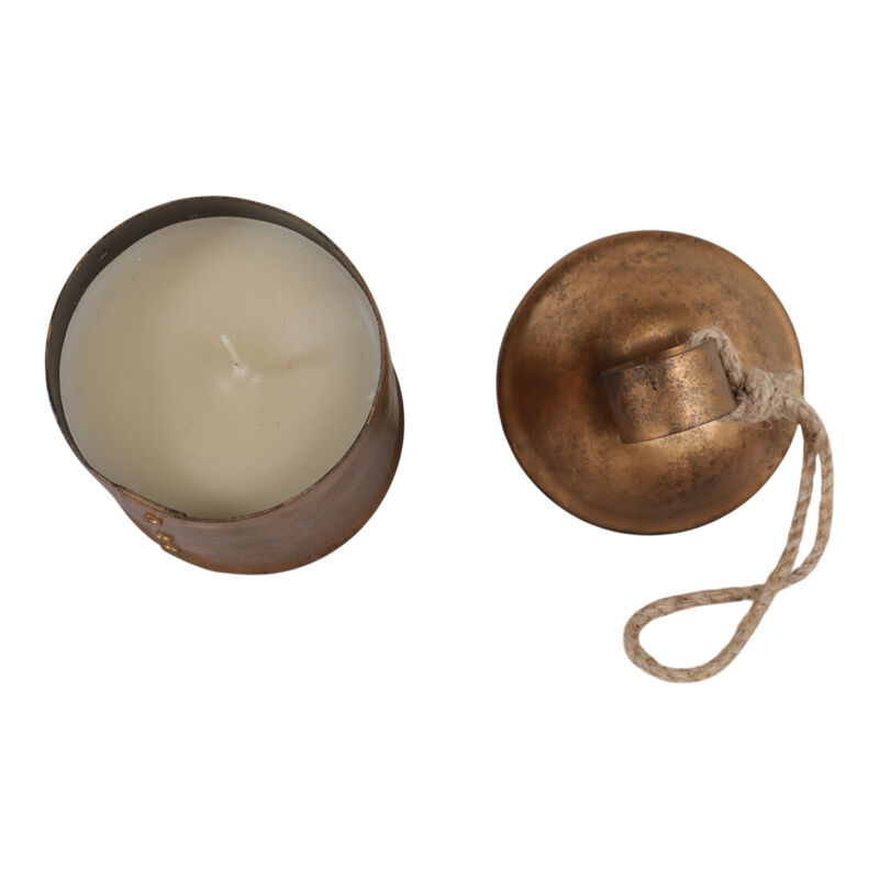 6" 22 Oz Cinnamon Bell Candle, Gold image number 5