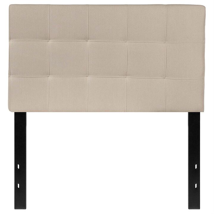Hivvago Twin size Modern Beige Taupe Fabric Upholstered Headboard