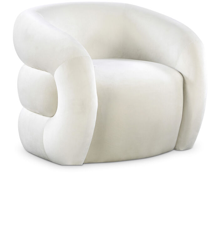 Meridian Furniture Roxbury Cream Velvet Accent Chair