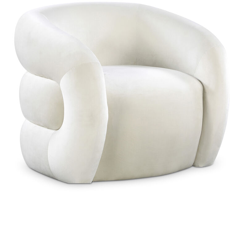 Meridian Furniture Roxbury Cream Velvet Accent Chair image number 0