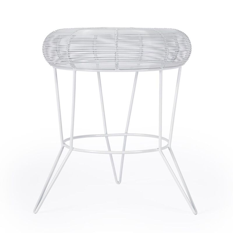 Butler Specialty Allen Decorative Wire Side Table, White