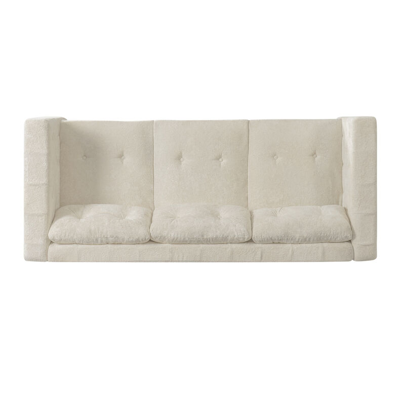 Jubpaf 78" Modern 3 Seater Sofa Chenille image number 6
