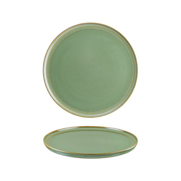 Sage dia.11" Round Green Porcelain Plate