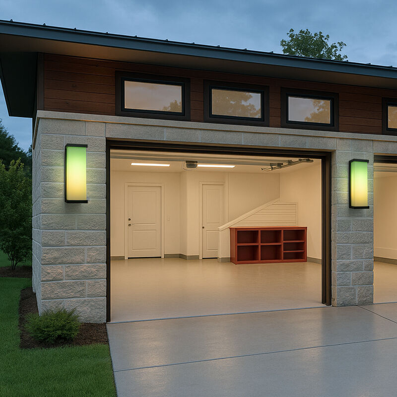 H20" Smart RGB Outdoor Wall Light Modern Large Integrated LED Wall Sconce with Remote and App Control Weather-Resistant Cast image number 3