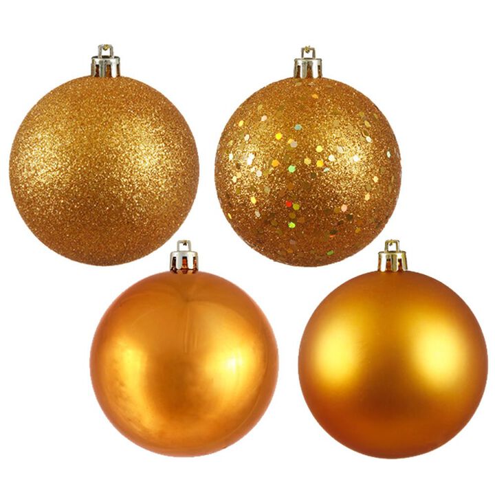 Vickerman 2.75" Antique Gold 4 Finish Ball Ornament 20 per Box