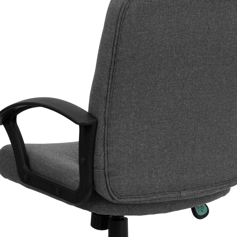 Garver Mid-Back Fabric Executive Swivel Office Chair with Nylon Arms image number 5