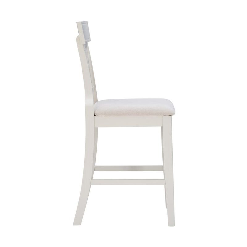 Linon Rylan Counter Stool Creamy White