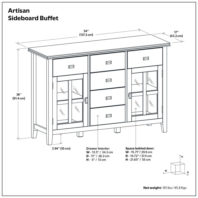 Julfne Sideboard Buffet Cabinet image number 9