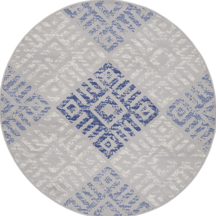 HomeRoots Geometric Round Rug