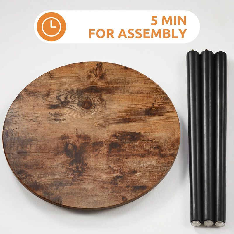 Apicizon Small Round Side Table, Nightstand End Table for Small Spaces, Bedroom, Living Room, Easy Assembly Modern Bedside Table