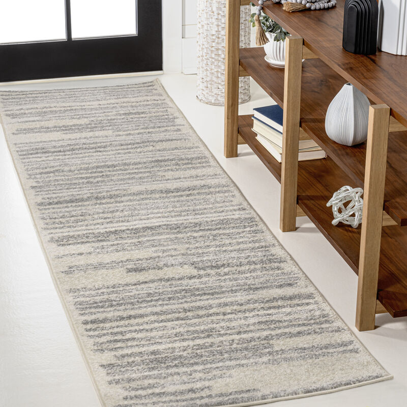 Khalil Modern Berber Stripe Area Rug