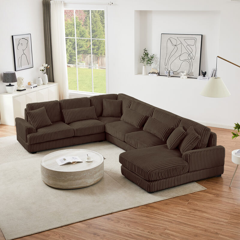 Merax Oversized Sectional Sofa U-shaped Sofa