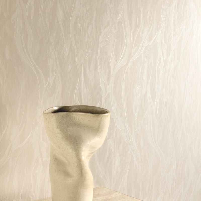Very Marble Plain Cream Wallpaper VE1304 image number 1