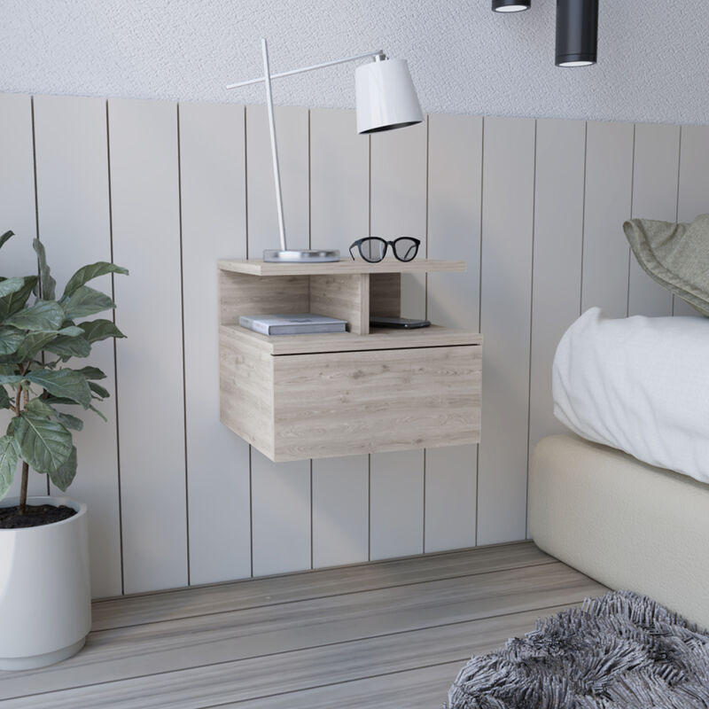 Streamdale Floating Nightstand Flopini, One Drawer, Light Finish image number 3