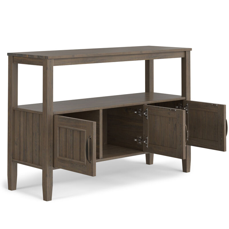 Lev SOLID WOOD 48 inch Wide Contemporary Console Table in Smoky Brown