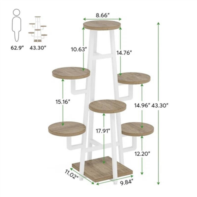 Modern Industrial Metal Frame 3-Tier Plant Stand &ndash; Perfect for Indoor Gardens