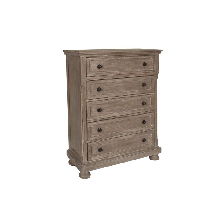 New Classic Furniture Furniture Allegra Solid Wood Engineered Wood Chest in Pewter