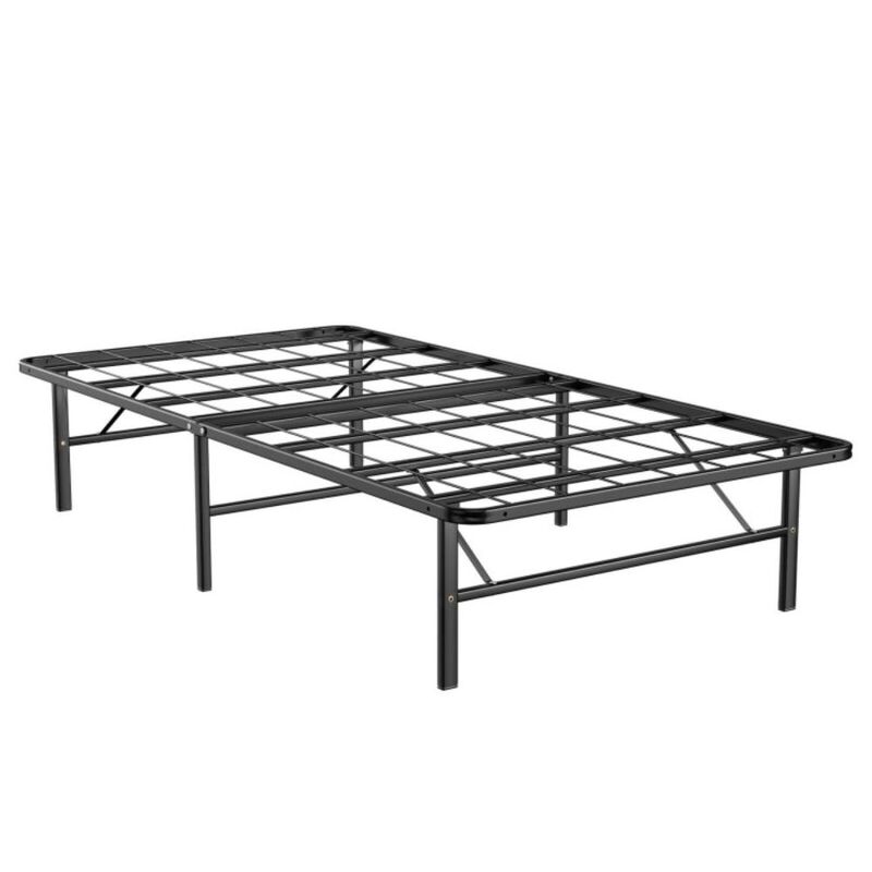 Hivvago Foldable Metal Platform Bed with Tool-Free Assembly
