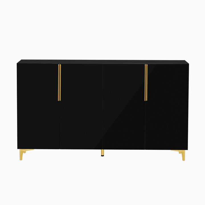 Merax Glossy Finish Light Luxury Storage Cabinet