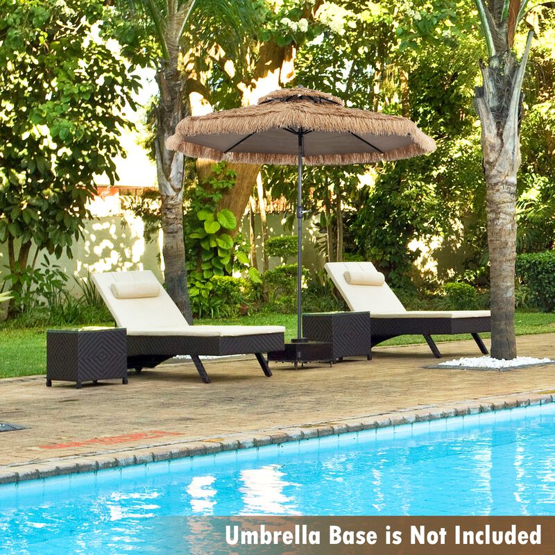 10 Feet Hawaiian Style Thatched Tiki Patio Umbrella for Beach and Poolside image number 6