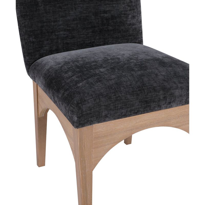 Meridian Furniture Waldorf Black Chenille Fabric Dining Chair