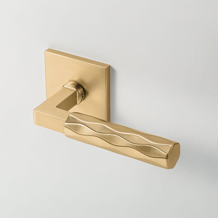 Hailey Modern Double Dummy Interior Door Handle with Square Rosette and Concealed Screws