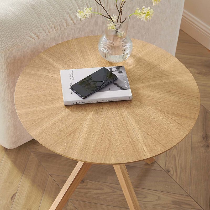 Crossroads 24&rdquo; Round Wood Side Table image number 8