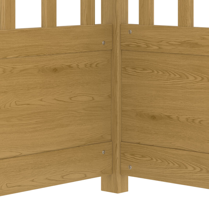 Merax Canopy Bed Frame with Guardrails for Kids,Floor Bed Twin with Four Poster Design,Kids Montessori Floor Bed image number 5