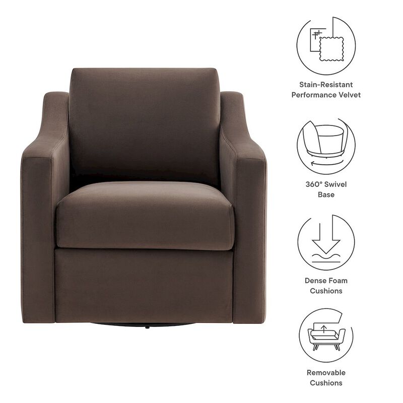 Liora Performance Velvet Armchair image number 2