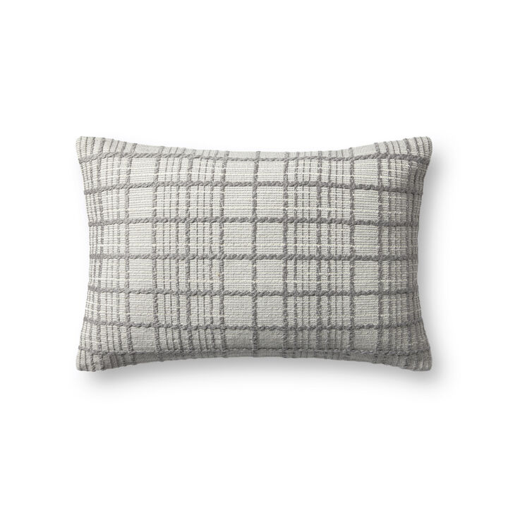 Liv PMH0064 Grey 13''x21'' Polyester Pillow by Magnolia Home by Joanna Gaines x Loloi