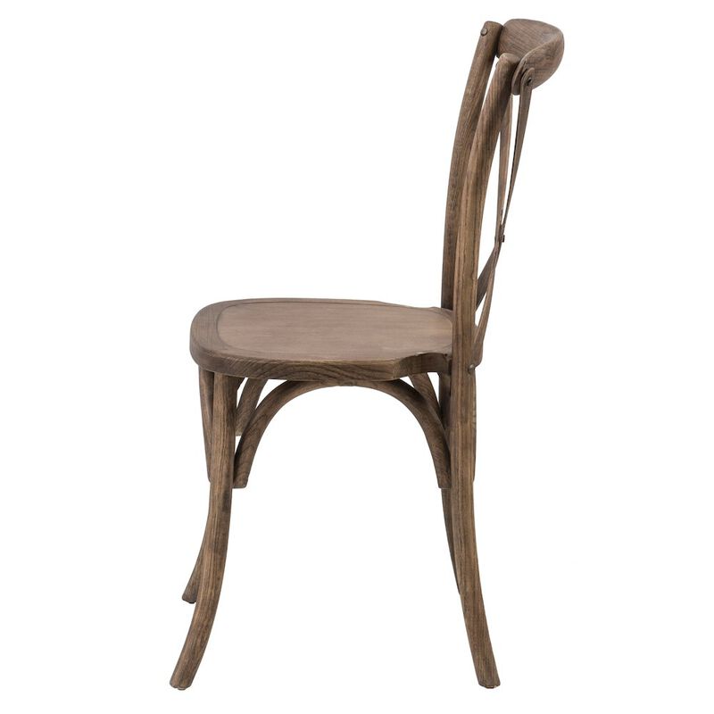 Commerical Seating Products Dark Walnut Crossback Dining Chairs,