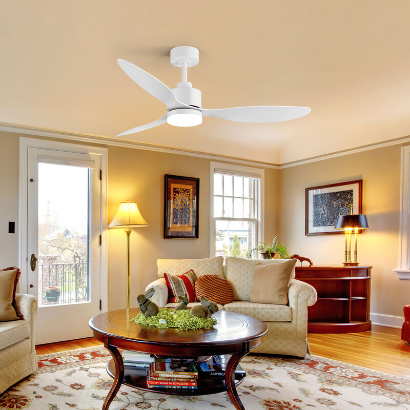 Breezary 52" LED Ceiling Fan with Light, DC Motor, 6 Speed Remote,3 Reversible Blades, Quiet image number 8