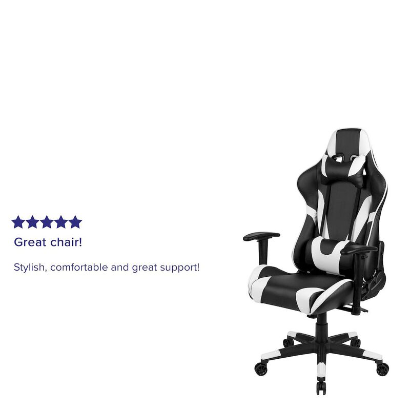 Flash Furniture X20 Gaming Chair Racing Office Computer Swivel Chair with Fully Back in Red image number 1