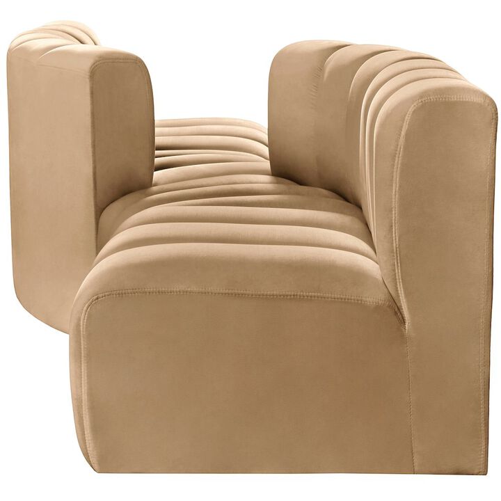 Meridian Furniture Arc Camel Velvet Modular Sofa