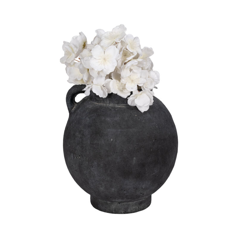 10" Bulbous Jug With Handle, Black image number 1