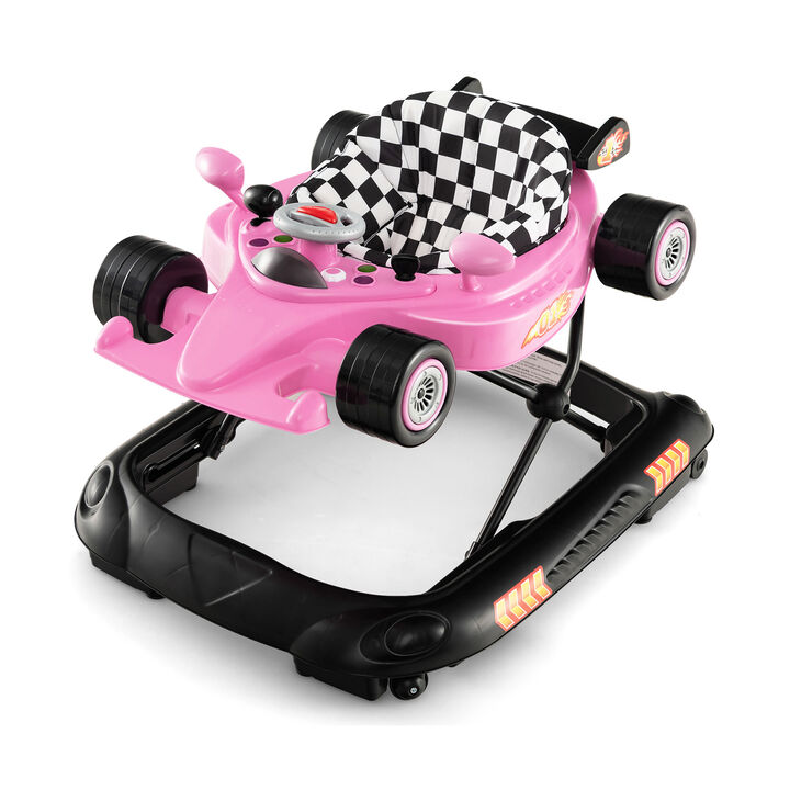 Convertible Multi-Stage Baby Walker with 3 Height Levels and Foldable Frame