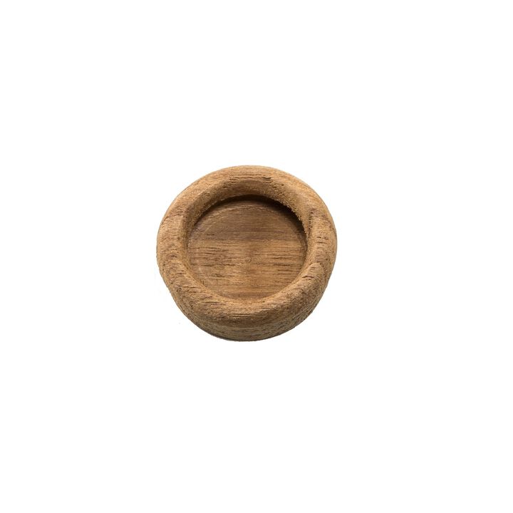 HomeRoots Set of Two Brown Wood Drawer Pull Knobs