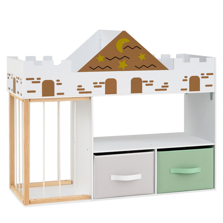 Kids Toy Organizer with Open Shelves and Stuffed Animal Storage